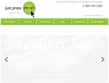 Tablet Screenshot of justpressprint.net